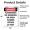 Signmission Flammable No Smoking Or Open Flames Danger Sign, Vinyl Decal, 10in W x 14in L, 2PK OS-2PACK-DS-D-1014-V-2366 - alternate 2
